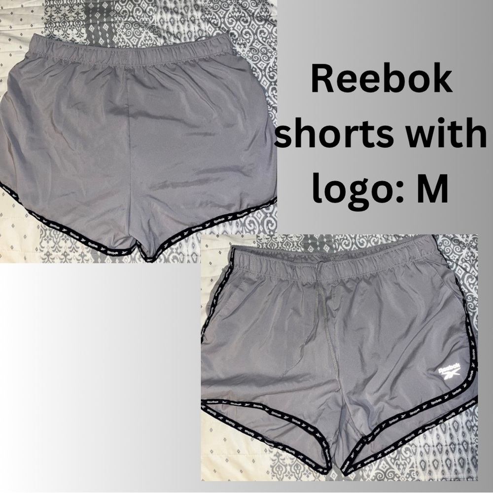 Women’s Reebok running shorts with logos. Nwot